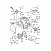 Схема вузла: Головка циліндра для Kawasaki BJ250 250TR