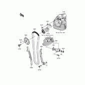 Схема узла: Распредвал\Натяжитель для Kawasaki KLX125 KLX125