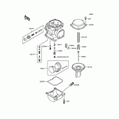 Схема вузла: Комплектуючі карбюратора для Kawasaki ZR1100 ZRX1100-II