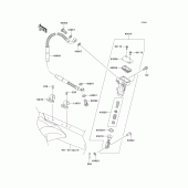 Схема вузла: Задній гальмівний циліндр для Kawasaki KX125