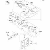Схема вузла: Taillight(s) для Kawasaki ZX1100 GPZ1100