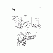 Схема вузла: Сидіння для Kawasaki ZR800 Z800