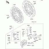 Схема вузла: Переднє гальмо для Kawasaki ZG1000 Concours