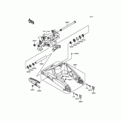 Схема узла: Задний рычаг (Маятник) для Kawasaki KLE650 Versys 650