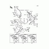 Схема узла: Нижний обтекатель (EX250-H6) для Kawasaki EX250 ZZR250