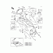Схема вузла: Облицювальні елементи для Kawasaki EX500 GPZ500S