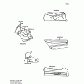 Схема узла: Наклейки для Kawasaki ZX600 Ninja 600R