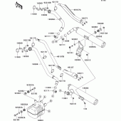 Схема вузла: Вихлопна система для Kawasaki VN1500 VN1500 Mean Streak