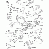 Схема вузла: Батарейний відсік(1/2) для Kawasaki ZX1100 ZZ-R1100