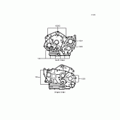 Схема вузла: Болти картера двигуна для Kawasaki VN400 Vulcan