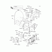 Схема вузла: Облицювальні елементи для Kawasaki VN1600 Vulcan 1600 Nomad