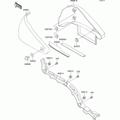 Схема вузла: Задні бічні обтічники & Захист ланцюга для Kawasaki VN800 Vulcan 800 Drifter