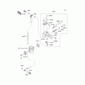 Схема узла: Передний тормозной цилиндр для Kawasaki KLX125 KLX125