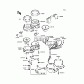 Схема вузла: Панель приладів для Kawasaki ZR400 ZRX-II
