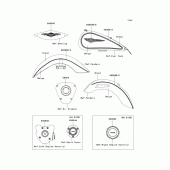 Схема вузла: Decals(green/beige)(g9f) для Kawasaki VN1700 Vulcan 1700 Classic LT