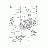 Схема вузла: Головка циліндра для Kawasaki ZR1100 Zephyr 1100RS