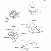 Схема вузла: Decals(green)(kl650-c7) для Kawasaki KL650 KLR650