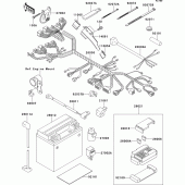 Схема вузла: Електроустаткування для Kawasaki EJ650 W650