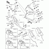 Схема вузла: Cowling lowers(zx600-g1)(1/2) для Kawasaki ZX600 Ninja ZX-6R