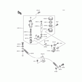 Схема узла: Задний тормозной цилиндр для Kawasaki ZX600 Ninja ZX-6R