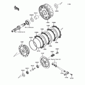 Схема вузла: Зчеплення для Kawasaki BJ250