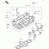 Схема вузла: Головка циліндра для Kawasaki ZR550 Zephyr