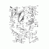 Схема узла: Радиатор для Kawasaki VN400 Vulcan Classic
