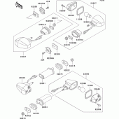 Схема узла: Поворотники для Kawasaki ZX750 Ninja ZX-7RR