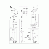 Схема вузла: Вилка передньої осі для Kawasaki EX250 ZZR250