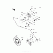 Схема узла: Задний тормоз для Kawasaki ER650 Z650