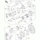Схема узла: Starter motor для Kawasaki ZX400 ZXR400