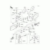 Схема узла: Руль & Пульт управления рулевой для Kawasaki KL650 KLR650