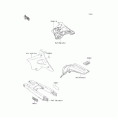 Схема вузла: Інформаційні наклейки для Kawasaki KX250/KX252 KX250