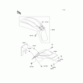 Схема вузла: Fenders(a4) для Kawasaki KLX110 KLX110