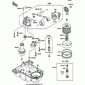 Схема узла: Масляный насос для Kawasaki ZX750 ZXR750