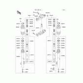 Схема вузла: Вилка передньої осі для Kawasaki KL250 KL250 Super Sherpa