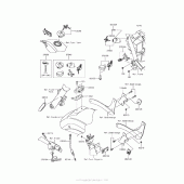 Схема вузла: Ignition Switch/locks/reflectors для Kawasaki VN900 Vulcan 900 Classic LT