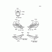 Схема вузла: Наклейки (Silva-/Ebony; KL250-H8) для Kawasaki KL250 KL250 Super Sherpa