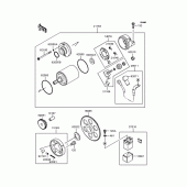 Схема вузла: Стартер електричний & Привід стартера для Kawasaki ZR400 ZRX