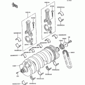 Схема узла: Коленчатый вал для Kawasaki ZX1000 ZX-10