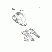 Схема узла: Информационные наклейки для Kawasaki KLE650 Versys 650
