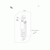 Схема вузла: Задній амортизатор для Kawasaki KLX250 KLX250SF