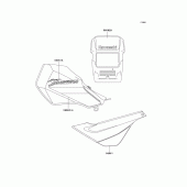 Схема вузла: Наклейки (Kl250-g4/g5) для Kawasaki KL250 KL250 Super Sherpa