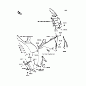 Схема вузла: Нижній обтічник для Kawasaki ZG1400 1400GTR ABS