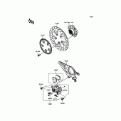 Схема узла: Задний тормоз для Kawasaki ZX1000 Ninja H2