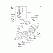 Схема узла: Коленчатый вал для Kawasaki ZX400 ZZR400