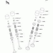 Схема узла: Клапан(ы) для Kawasaki ZX750 Ninja ZX-7R