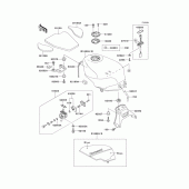 Схема узла: Топливный бак(zx600-d4)(2/2) для Kawasaki ZX600 Ninja ZX-6