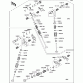 Схема узла: Клапан(ы) для Kawasaki VN1500 VN1500 Drifter