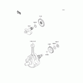 Схема вузла: Колінчастий вал для Kawasaki KLX250 KLX250SR